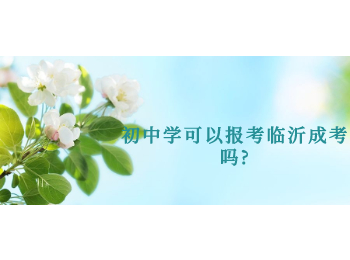 初中学可以报考临沂成考吗?