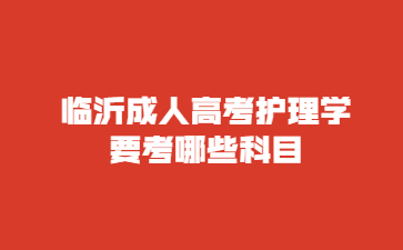 临沂成人高考护理学 要考哪些科目